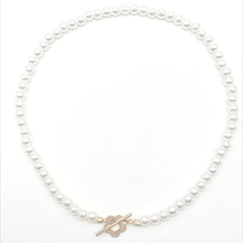 Fashion Flower OT Pearl Necklace