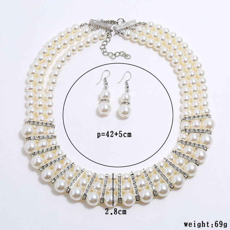 Multi-Layered Imitation Pearl Jewelry Set