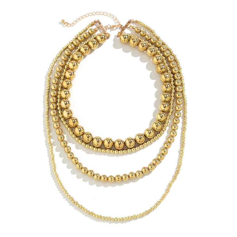 Multi Layered Large CCB Bead Chain Necklace