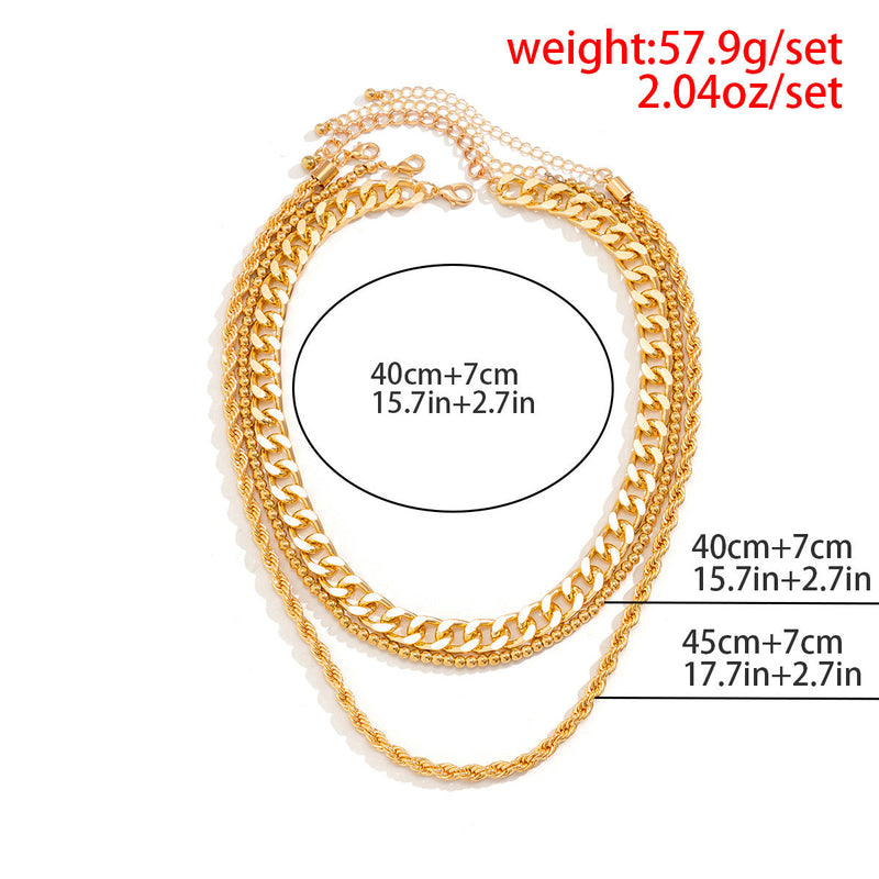 Double Layer Chain Choker Necklace