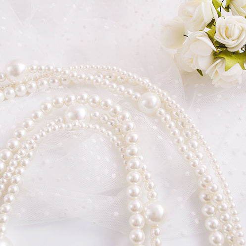 Designer Jewelry Pearl Necklace Handmade Double Layer Sweater Chain