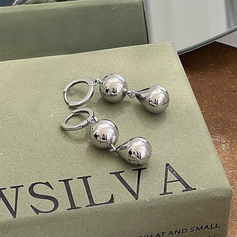 Exaggerated Punk Metallic Beaded Chunky Earring