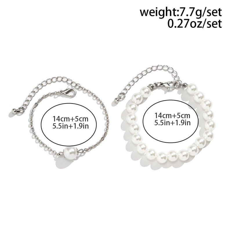 Round White Pearls Bracelet