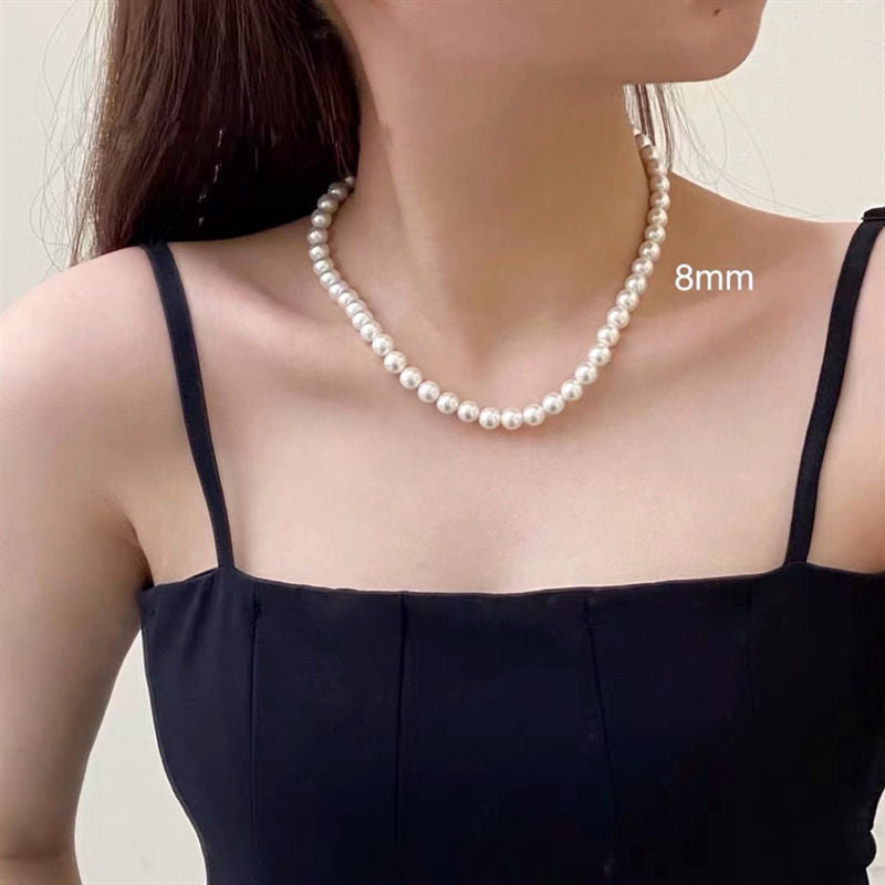 Wedding Pearl Necklace for Women White Womens Pearl Choker Necklace