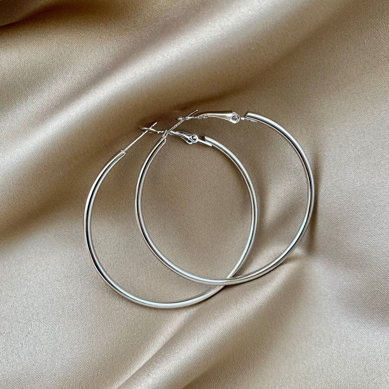 Classic Round Circle Big Hoop Earrings