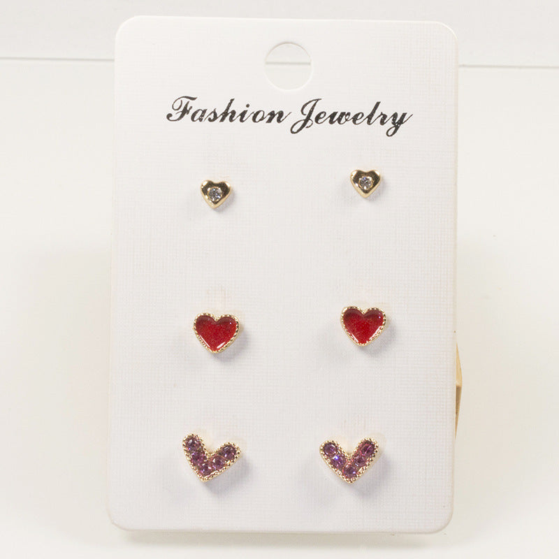 Love stud earrings set Jewerly