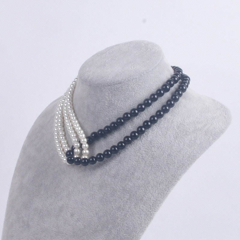 Multi-layer White Imitation Pearl Necklace