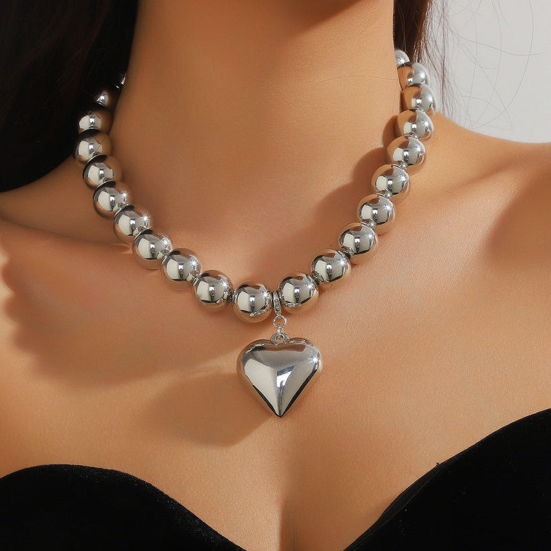 Faux Pearl Charm Pendant Necklace