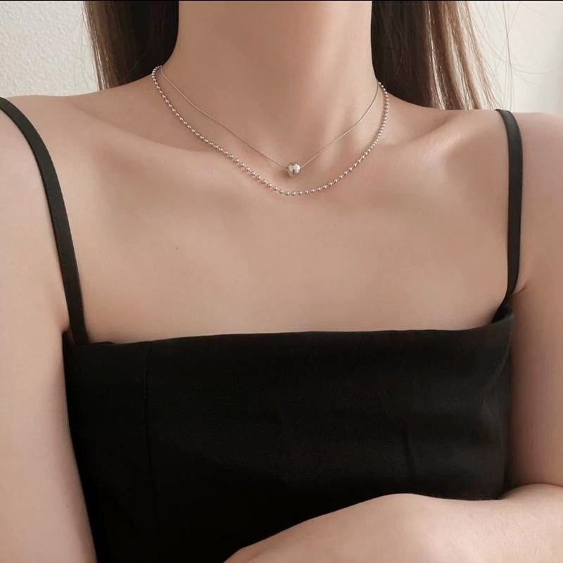 Double Layer Chain Pendant Necklaces