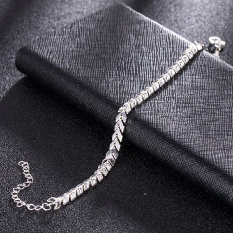 Bohemian Fish Bone Arrow Anklet Jewelry