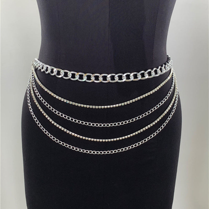 Layered Coin Belly Chain Bikini Belt Chain Gold Coin Tassels Waist Body Jewelry