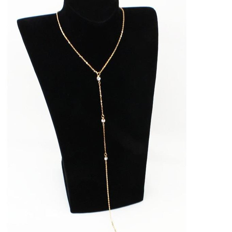 Sexy Style Crystal Back Chain Necklace
