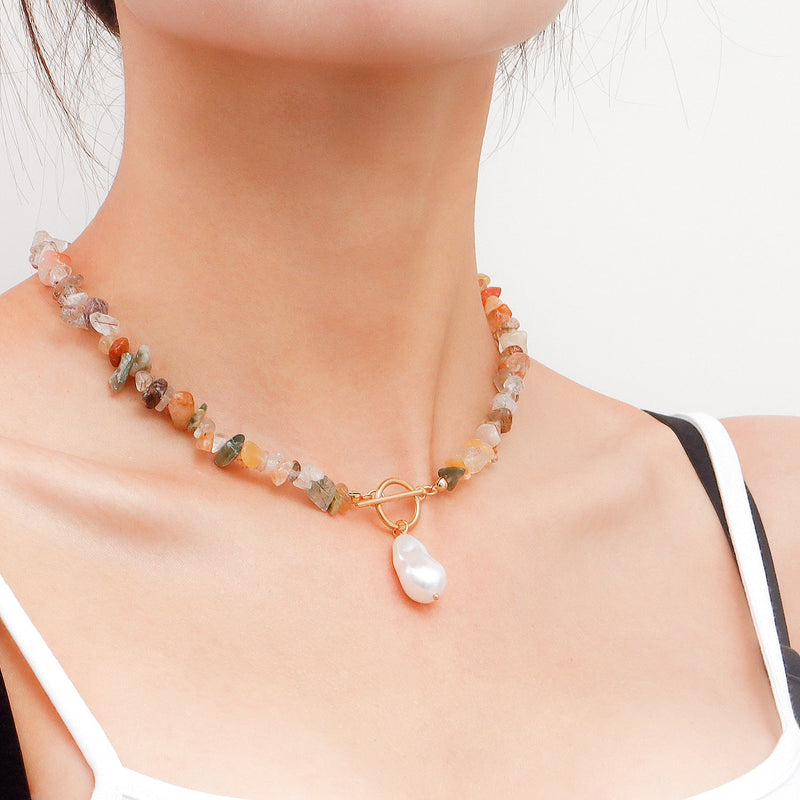 Natural Stone Bead Necklace