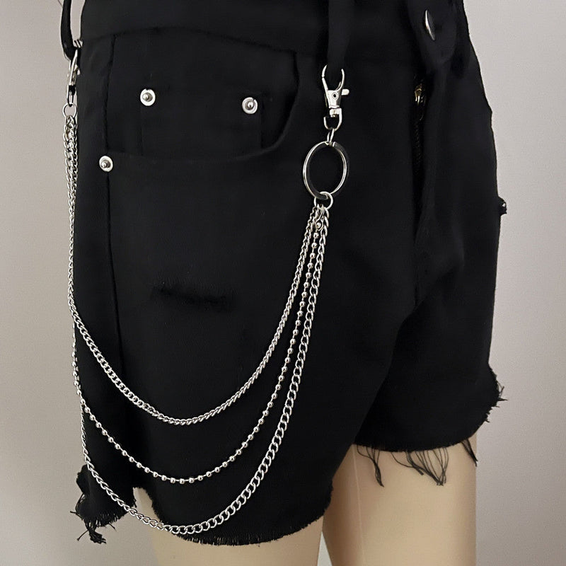 Punk Style Multi-Layer Pearl Waist Chain