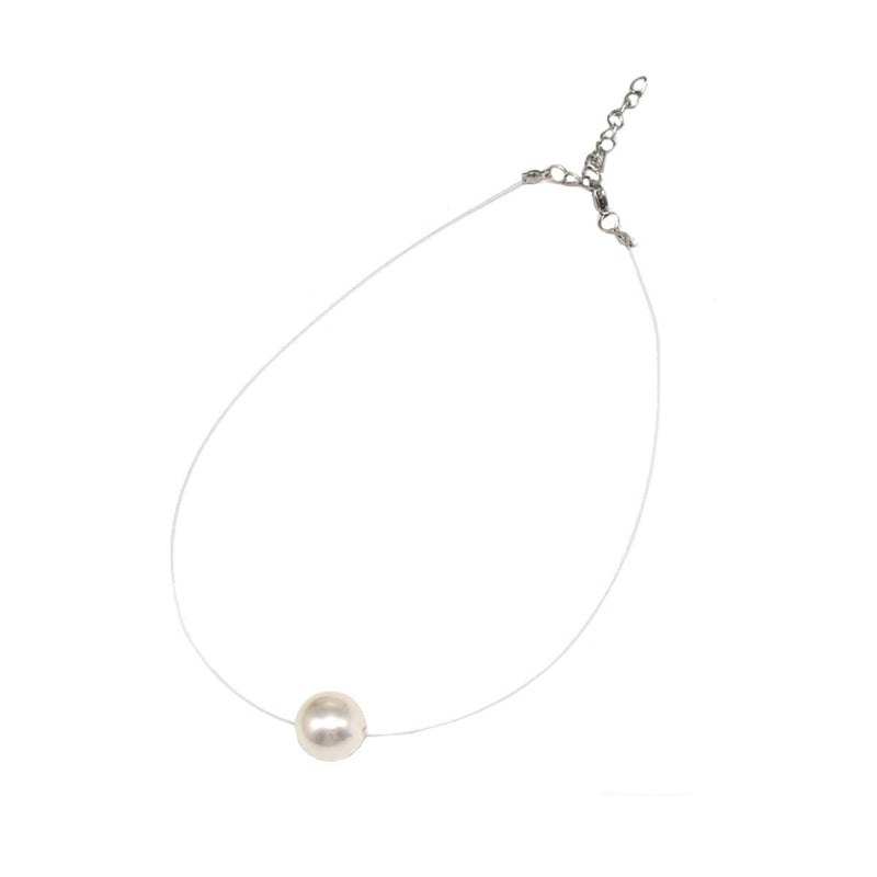 Summer Pearl Pendant Wire Chain Necklace