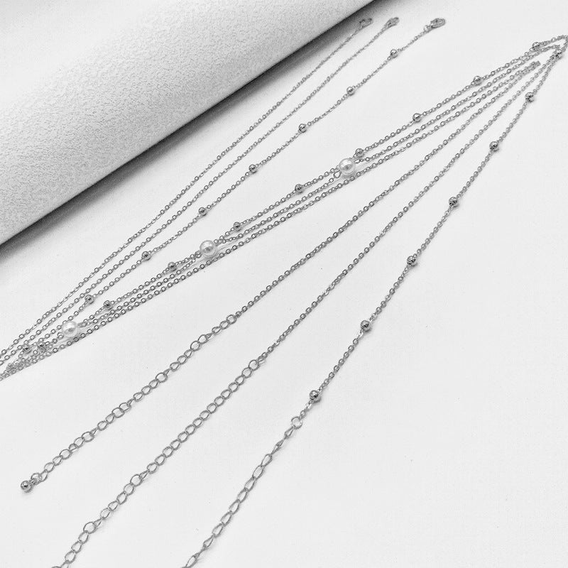 Boho Simulate Pearl Thin Belt Waist Beads Chain