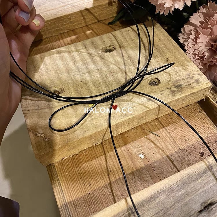 Sweet Love Heart Lace-Up Necklace