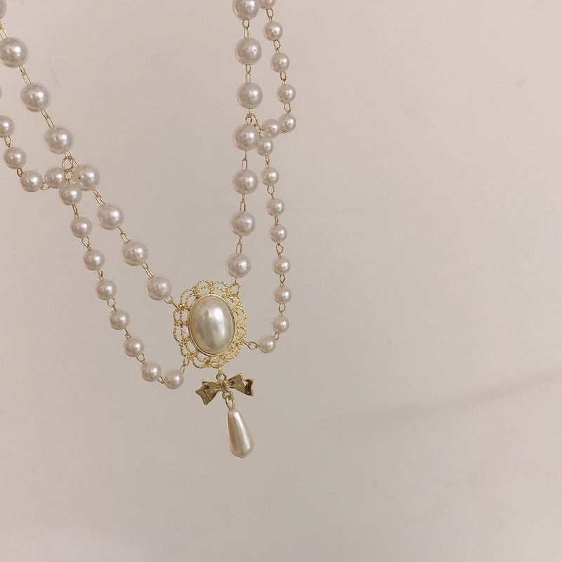 Multi Layer Pearls Necklace Women Choker Necklace