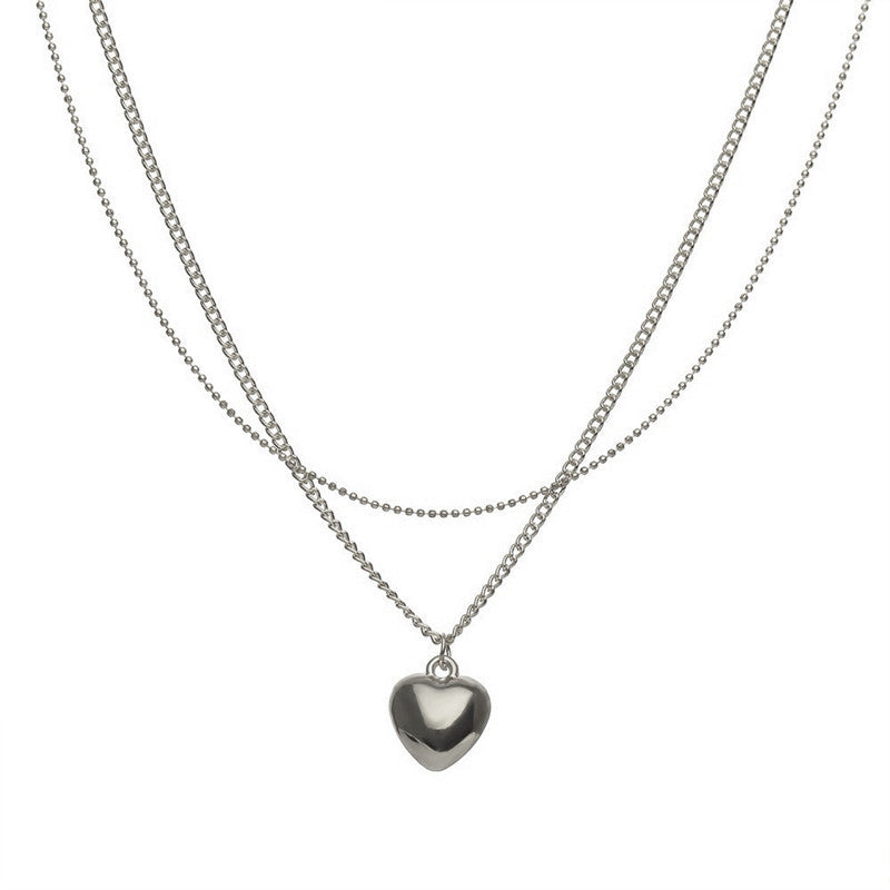 Multi-layer Chain Heart Necklace