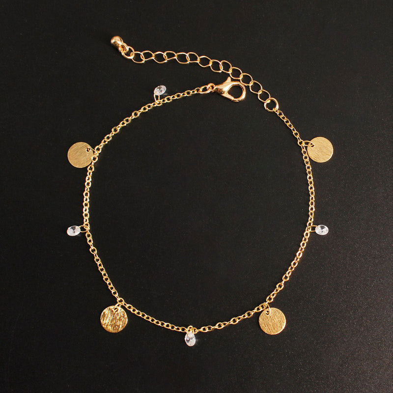 Small Round Disc Anklets Bracelet