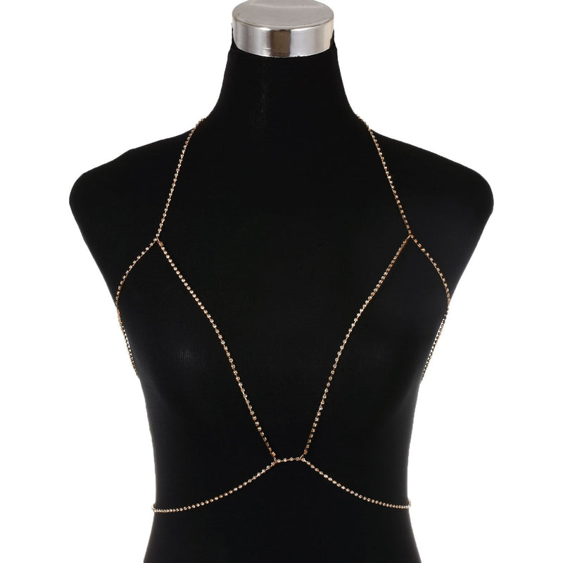 Sexy Chest Bra Chains Women Jewelry Rhinestone Body Chain