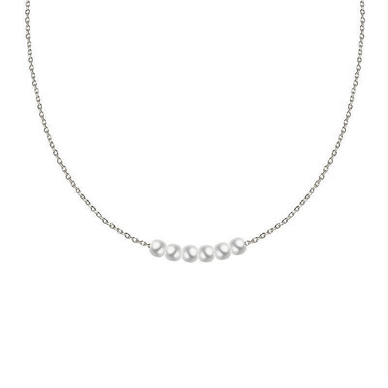 Floating Pearl Choker Necklace Women