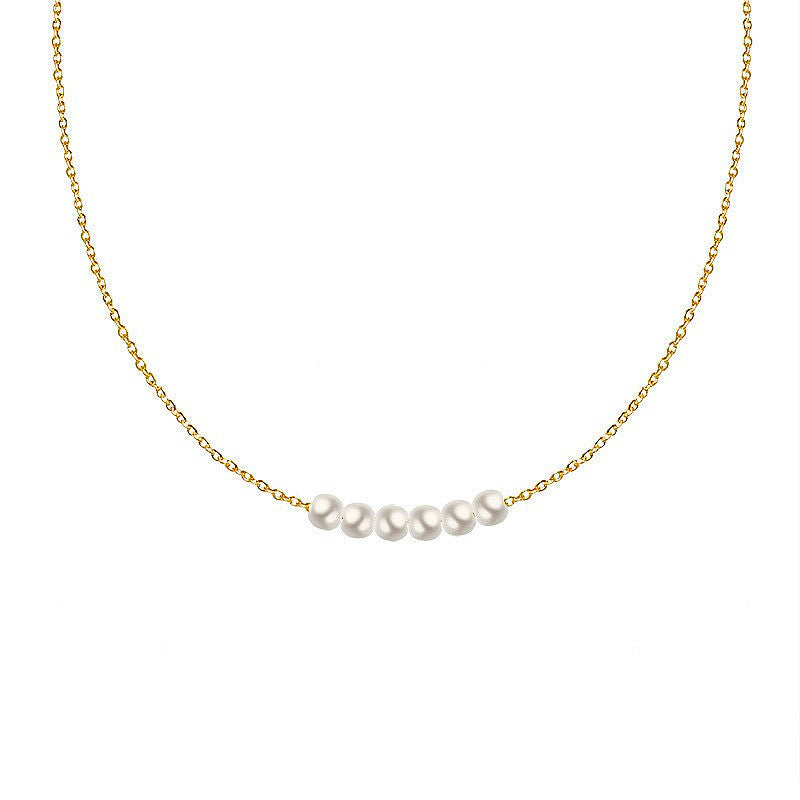 Floating Pearl Choker Necklace Women