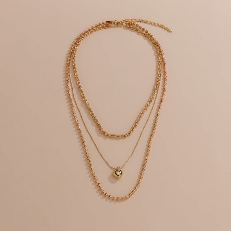 Multi Layer Heart Necklace for Women