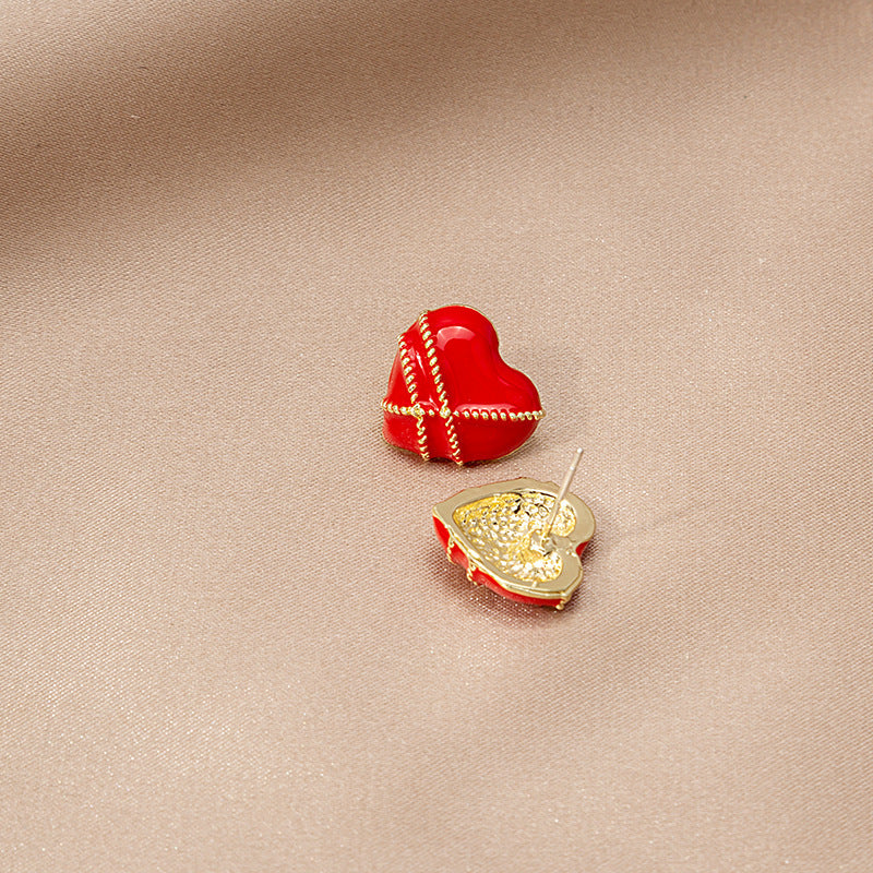 Enamel Heart Jewelry Earrings