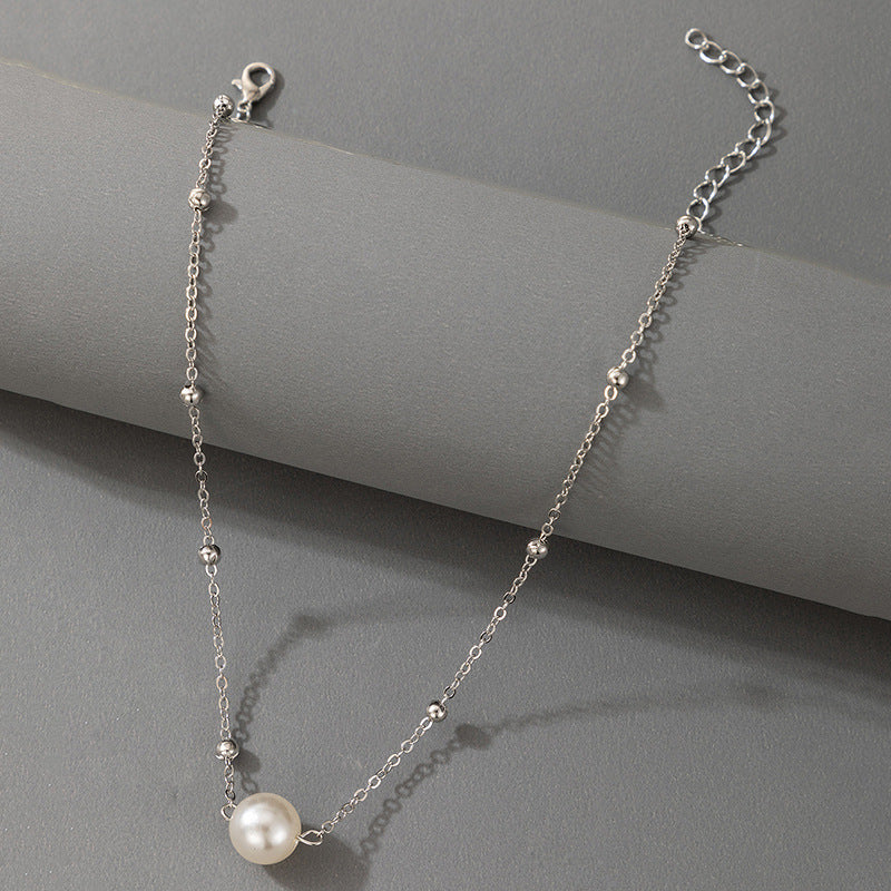 Pearl Choker Chain Necklace