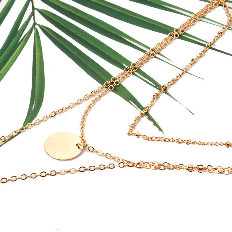 Multi Layered Necklace Pendant Necklace