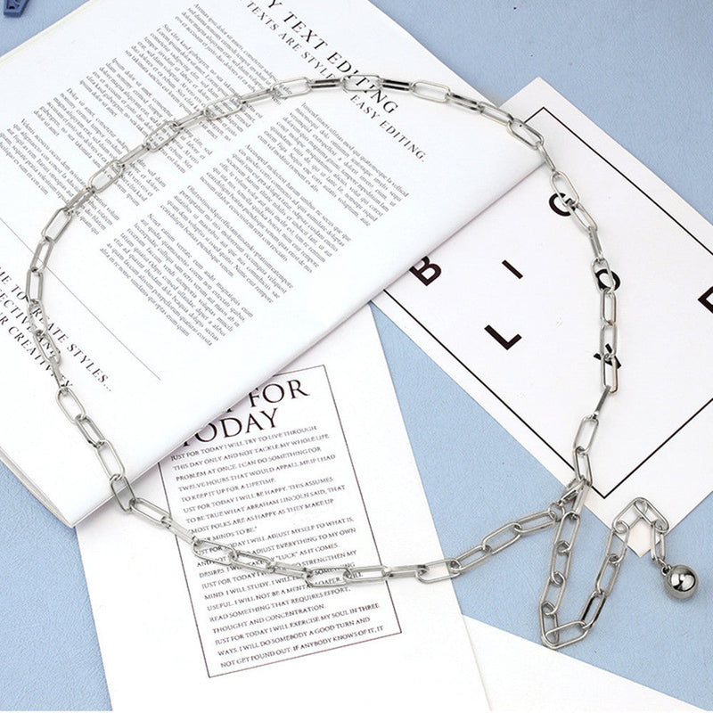Metal Chain Belt Alloy Pendant Waist Chain