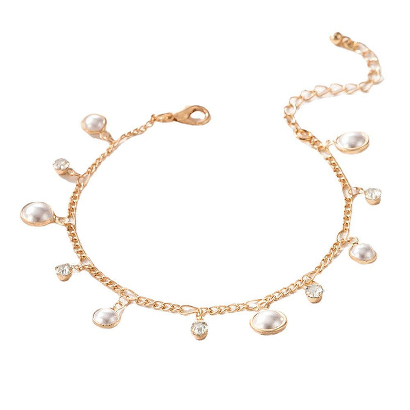 Boho Pearl Tassel Bracelet Anklet Jewelry