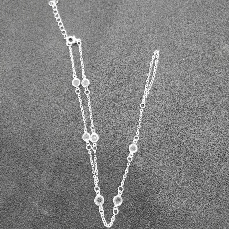 Anklet Round CZ Stone Summer Foot Bracelet