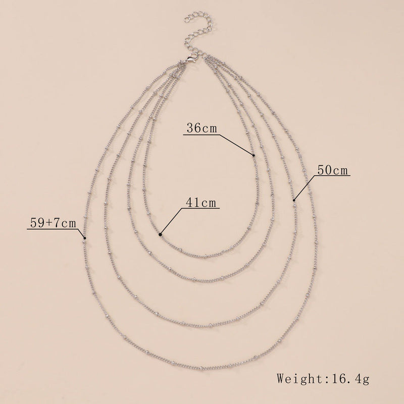 Ball Chain Double Layer Chain Necklace