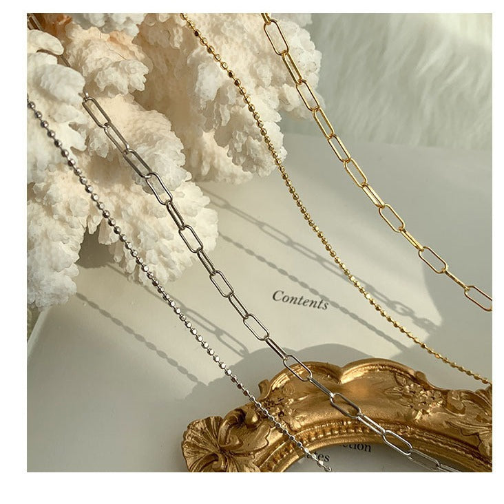 Paperclip Box Chain Layer Necklace