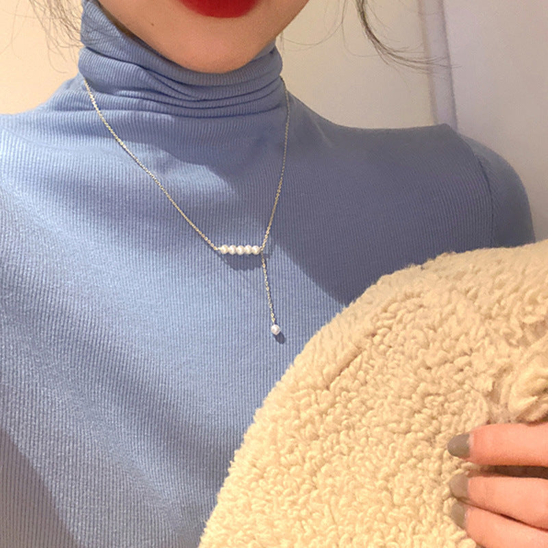 Tassel Pearl Necklace Female