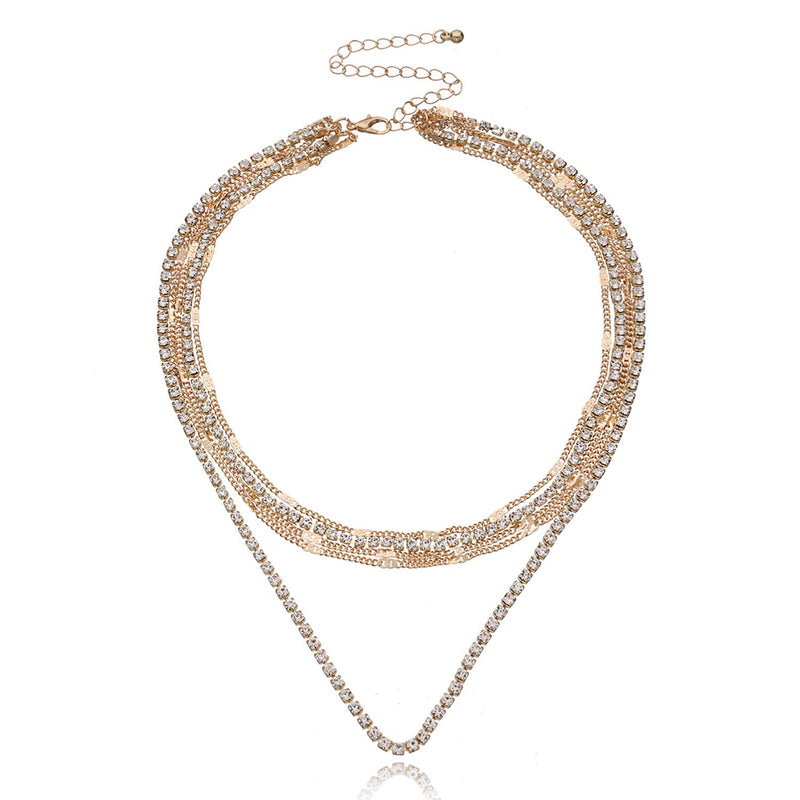 Stone Chain Layer Chain Necklace