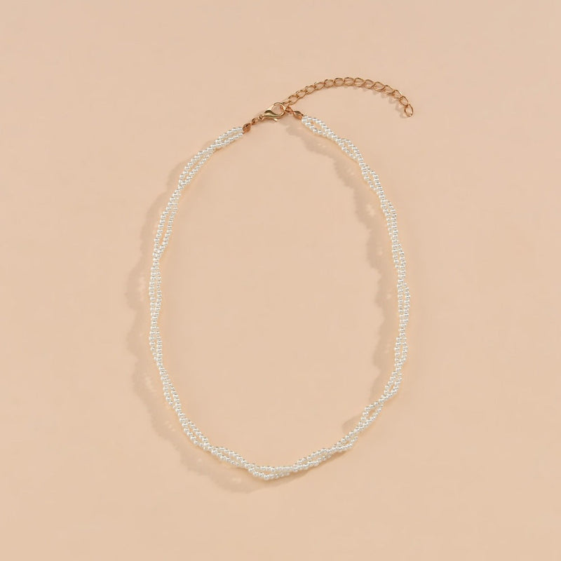 Dough Twiste Collar Bone Chain Double Layer Necklace