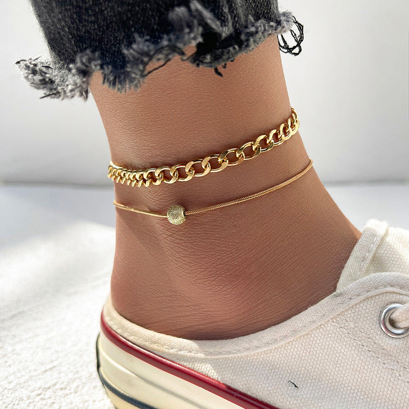 Hip Hop Bead Cuban Chain  Anklet Jewelry