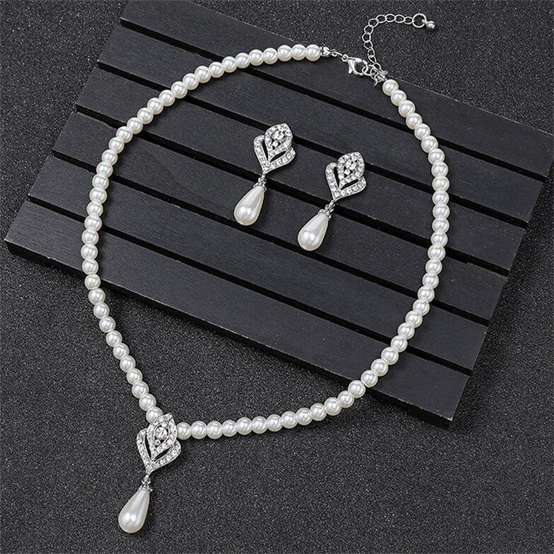 Handmade Pearl Bridal Wedding Jewelry Sets