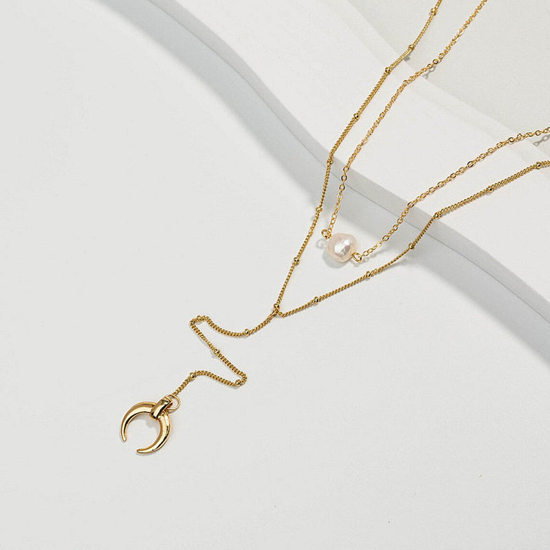 Imitation Pearl Tassels Necklace