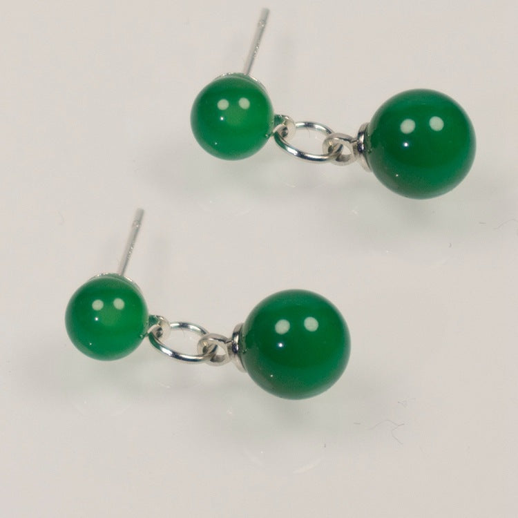 Multicolor Natural agate Raw Stone Earrings