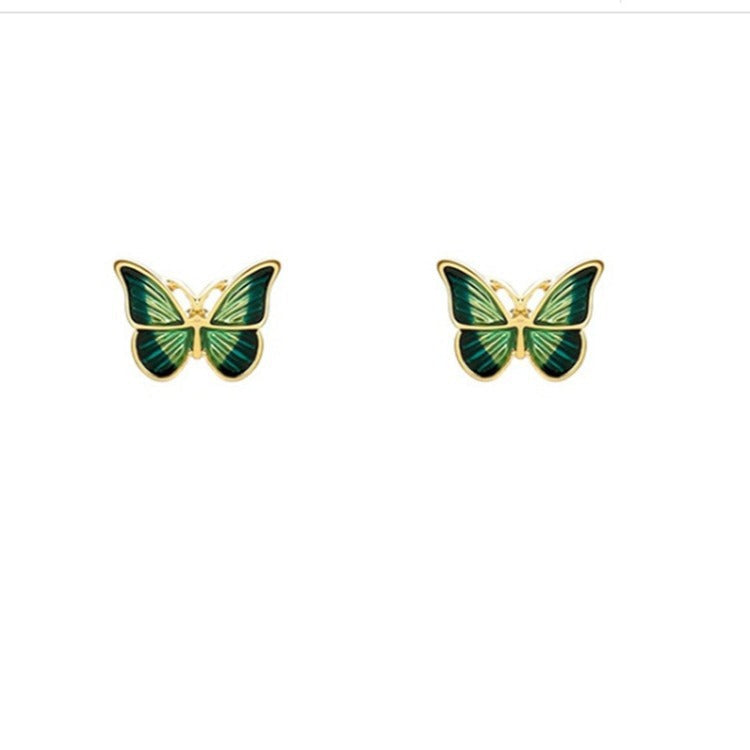 Cute Green Butterfly Earrings