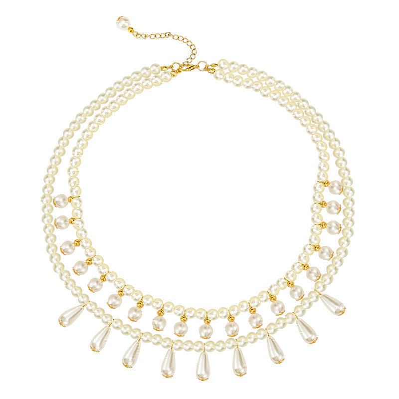 Fashion Imitation Pearl Pendant Necklace