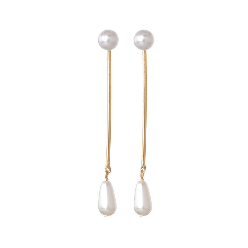 Imitation Pearl Tassel Earrings