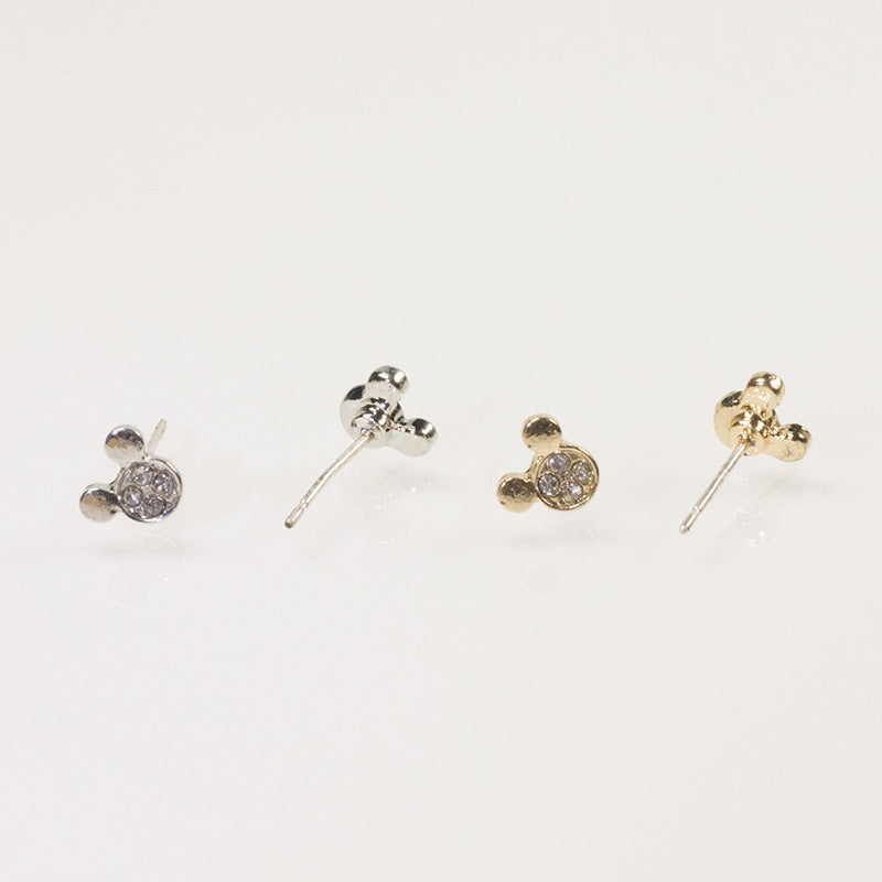 Rhinestone Bear Earring