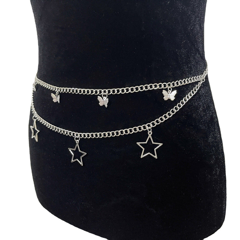 Star butterfly waist Chain lady beach body chain