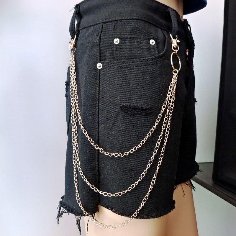 Punk Rock Style Metal Layer Trouser Chain Wallet Chain