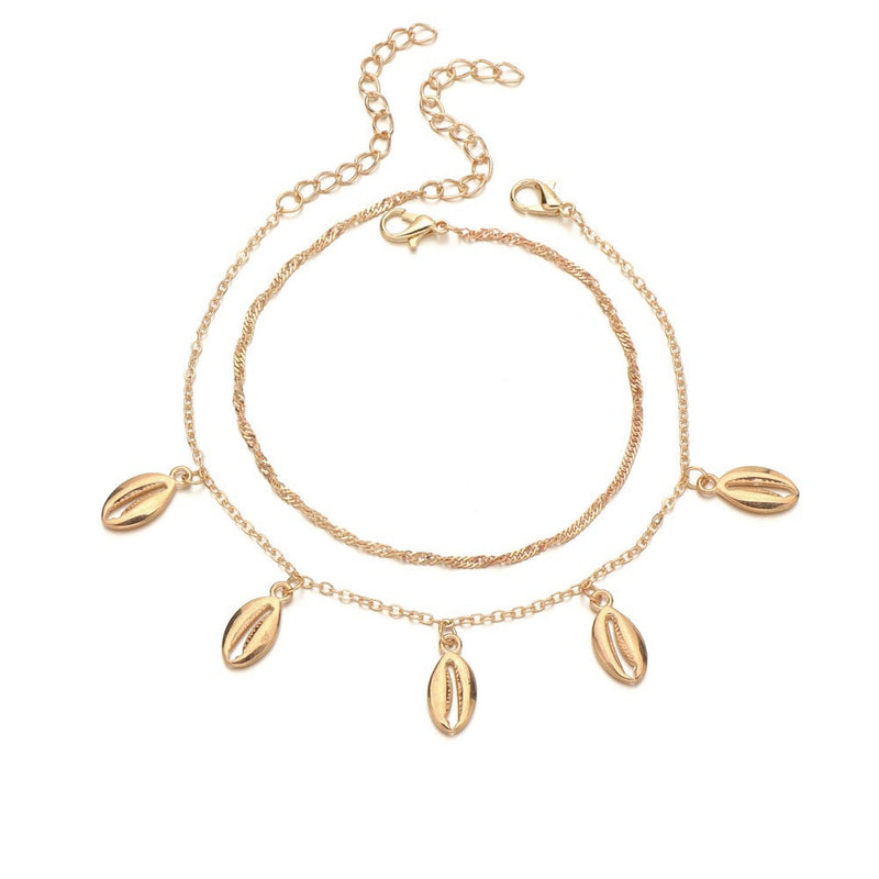 Shell Pendant Bracelet Anklet Chain Beach Foot Jewelry
